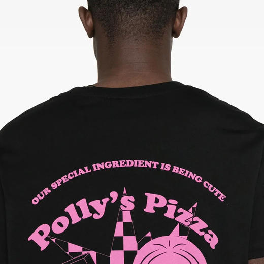 GCDS 男女同款徽标印花棉质圆领短袖T恤 黑色 B1MM2305JH9 99 商品图2