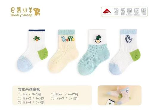 巴蒂小羊2-25配饰恐龙系列童袜3-5岁BDX-C31192-3 商品图0