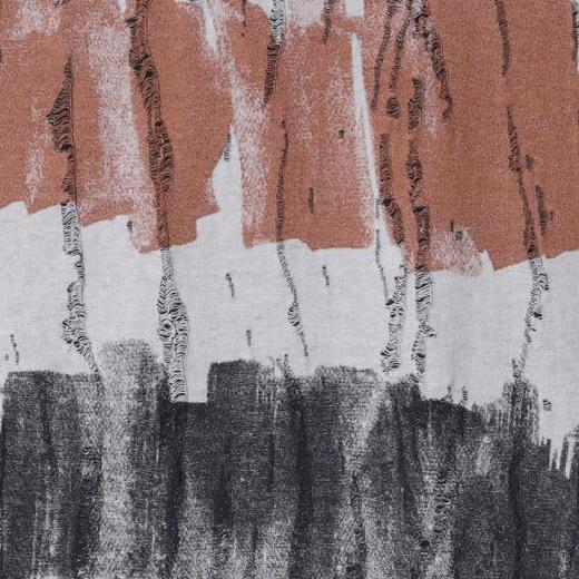 T3917夏季高级感新款男士简约水墨撞色磨破设计短袖T恤百搭舒适上衣潮 商品图3