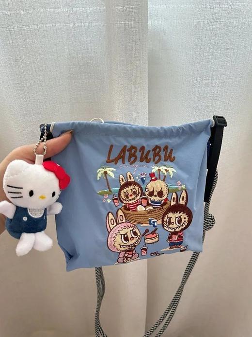 【LABUBU爆火拉布布包包合集】日系刺绣环保袋腰包、单肩斜挎包（送肩带） 商品图5