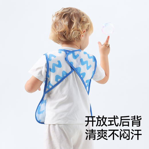 [专场秒杀品]贝肽斯宝宝画画罩衣防水防脏婴儿辅食吃饭围兜夏季无袖儿童围裙 商品图3
