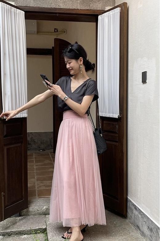 SUMMER & SAGE 网纱裙大摆仙女百褶裙 20610 商品图1