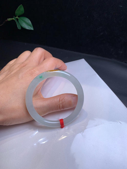 620251，53 冰底黄加绿细圆条，冰冰透透  有特色 商品图5