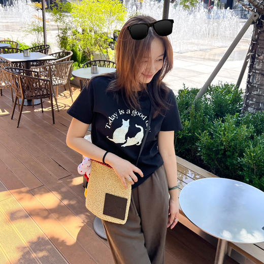 2506403   萌宠猫咪印花T 商品图4
