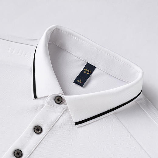 【7A抗菌凉感醋酸亚麻桑蚕丝】罗蒙男士夏季防紫外线polo衫男休闲百搭短袖t恤男 商品图6