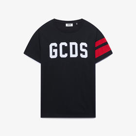 GCDS 男士字母徽标刺绣棉质圆领短袖T恤 黑色 B1XM2315JI9 99
