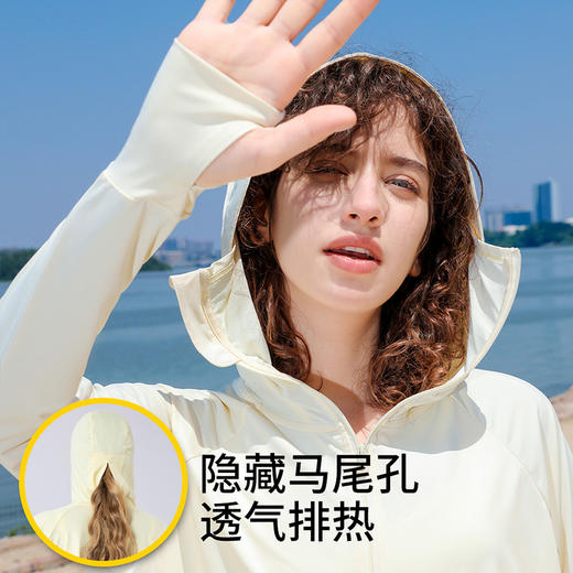 热卖20000+冰感防晒 UPF50+冰丝防晒衣女夏季新款运动户外长袖外套连帽防紫外线防晒服 商品图2