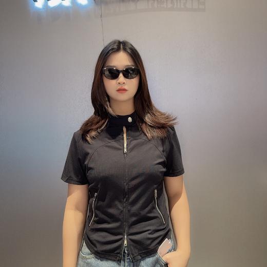 NC小立领双拉链侧边双口袋短袖小衫50504（黑）夏季152140200321 商品图1