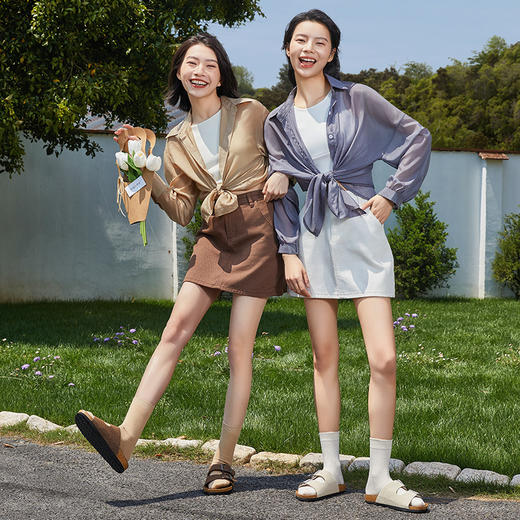 【云优选】朴西 向日勃肯拖鞋女士夏季方扣休闲懒人外穿舒适防滑一字带凉拖鞋户外【预售】预计5天后发出 商品图0