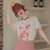 【YIYE雪花棉钉珠短袖】雪花竹节棉面料 轻薄柔软 莫奈花园短袖 花花草草元素 商品缩略图1