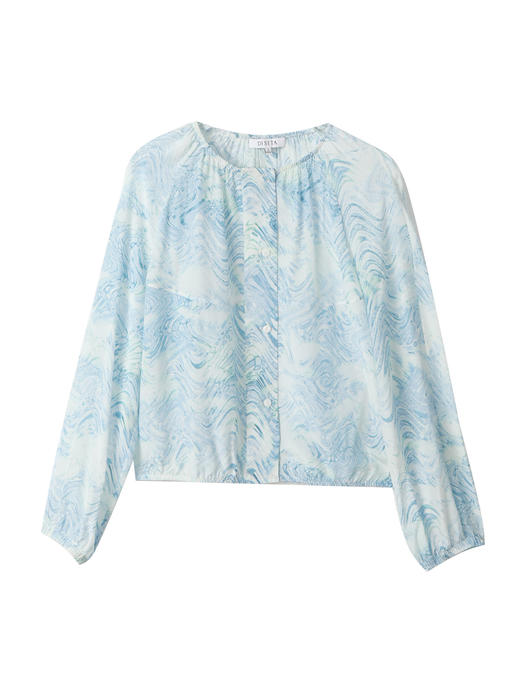 玳莎新品12姆米真丝印花薄外套100%桑蚕丝女  FB37304 商品图4