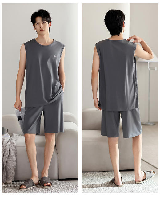 优选丨现货速发❗️『法黛琪』莫代尔男士背心家居服套装！ 商品图4