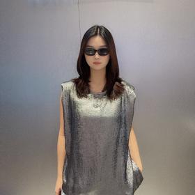 NC圆领金属铭牌无袖小衫50428（灰）夏季152550130321