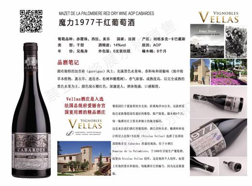 法国朗格多克产区赤霞珠、西拉、美乐干红葡萄酒750ml*6支 商品图1