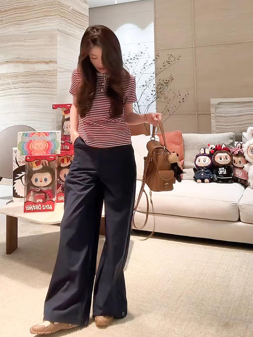 COCO ZONE 刘一一 “小蓝布裤”时尚新款纯色直筒休闲裤ACD2A0258 商品图1