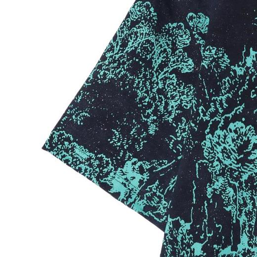 T3915夏季高级感新款男士美式满天星撞色印花短袖T恤圆领潮流百搭上衣 商品图4