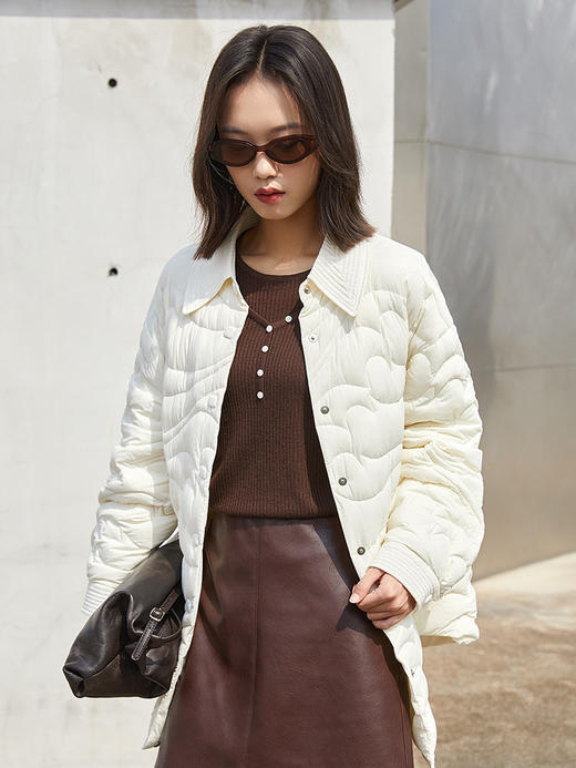 黑色斜襟纽扣设计坑条针织衫 修身长袖圆领打底衫 小众设计感秋冬内搭上衣 商品图0