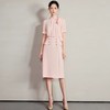 IWY/名媛风衬衫裙子新款粉色连衣裙女气质收腰接拼西装裙职业装Q1363-P 商品缩略图0