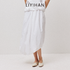 LIYIHAN设计感时尚气质休闲不规则棉感中长款半裙 商品缩略图1