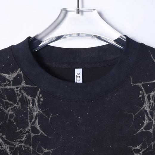 T3918夏季高级感新款男士轻奢撞色印花满天星短袖T恤百搭时尚潮流上衣 商品图2