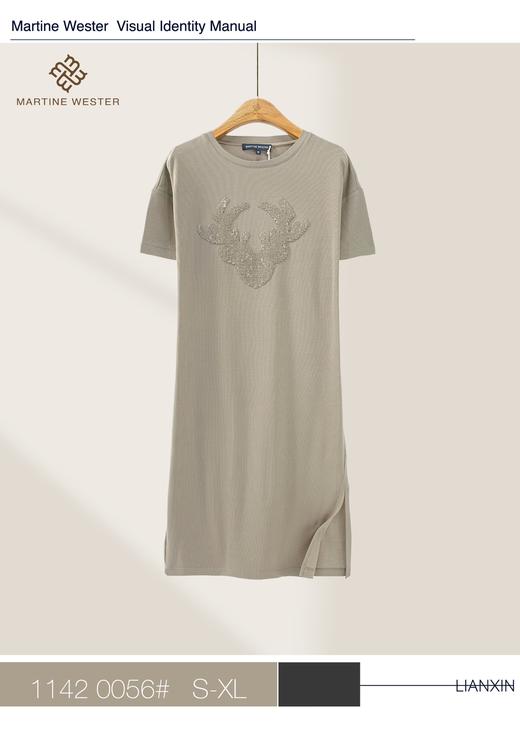 Martine Wester丝光棉开叉连衣裙11420056 商品图1