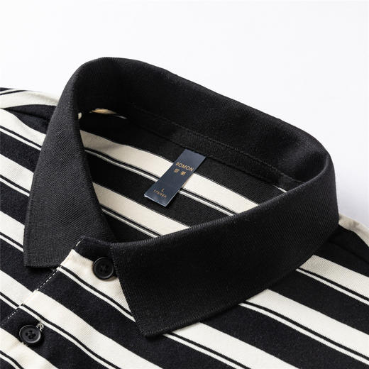 【7A抗菌】罗蒙男士Polo衫夏季经典条纹海魂衫薄款休闲男短袖T恤 商品图5