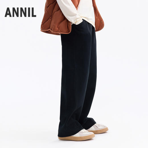 【百搭直筒裤】男女童全腰针织单裤秋季新款安奈儿童装EM536625 商品图1