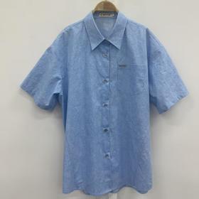 NY水波纹翻领短袖衬衫50419（蓝）夏季 152131250321