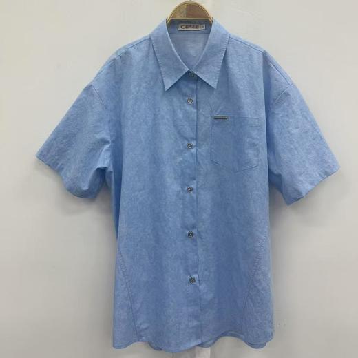 NY水波纹翻领短袖衬衫50419（蓝）夏季 152131250321 商品图0