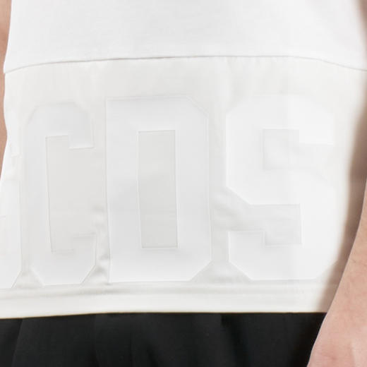 GCDS 男士棉质字母徽标圆领短袖T恤 白色 B1XM2316JG8 10 商品图3