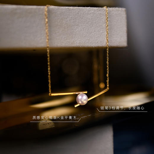 雀说真空电镀18K金保色项链平衡木套链锁骨链轻奢小众设计高级感颈链AL 商品图3