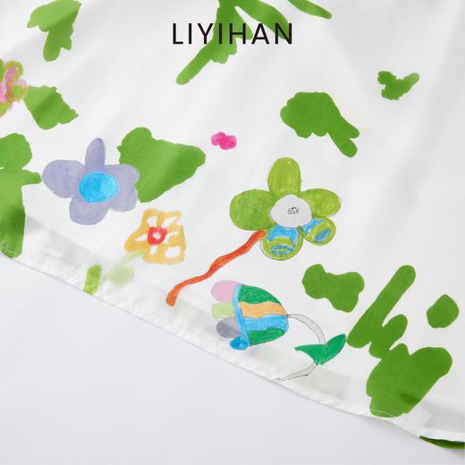 LIYIHAN稿线 2025夏时尚真丝白色印花半裙高级独特A版半身裙气质 商品图2