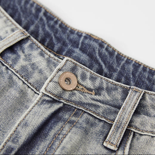 【新品上新】HX 夏季水洗牛仔五分裤微宽松手感柔软S207522059101 商品图3