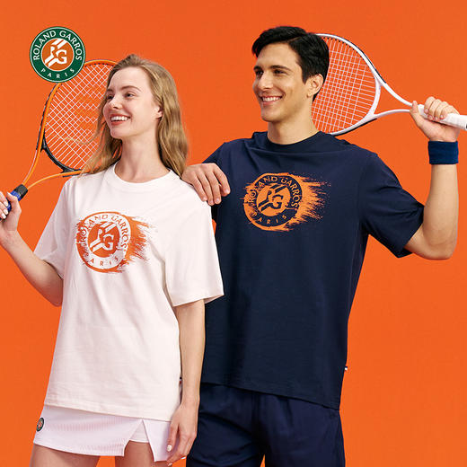 罗兰加洛斯法网短袖t恤男女纯棉春夏新款纯棉运动上衣宽松 商品图2