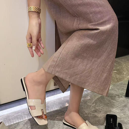 【预售7天】良木礼亚麻抽绳半裙（3500418） 商品图0