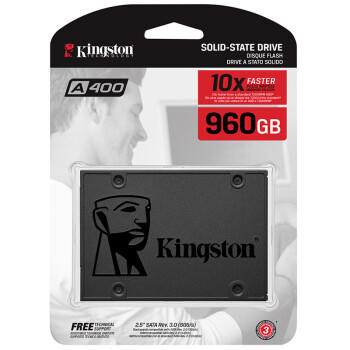 金士顿（Kingston）960GB SSD固态硬盘 SATA3.0接口 A400系列 读速高达500MB/s 商品图1