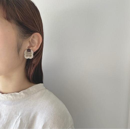 tamas 2色繁花耳钉/耳夹 商品图4