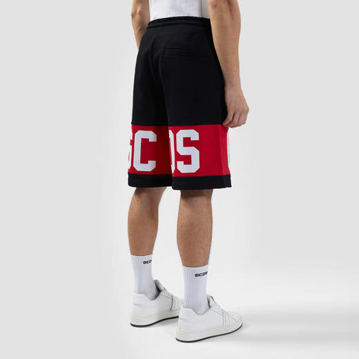 GCDS 男士棉质字母徽标印花休闲短裤 黑色 B1XM3100JD1 99 商品图2