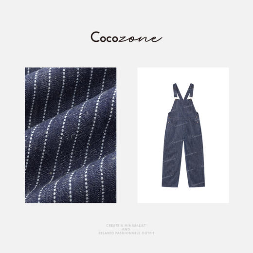 COCO ZONE 刘一一 “航海背带裤”100棉显瘦牛仔背带裤CD1A0671 商品图7