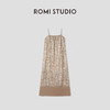 ROMI STUDIO“自在轻夏” 苎麻棉混纺复古印花吊带连衣裙RWCRLJ2665 商品缩略图0
