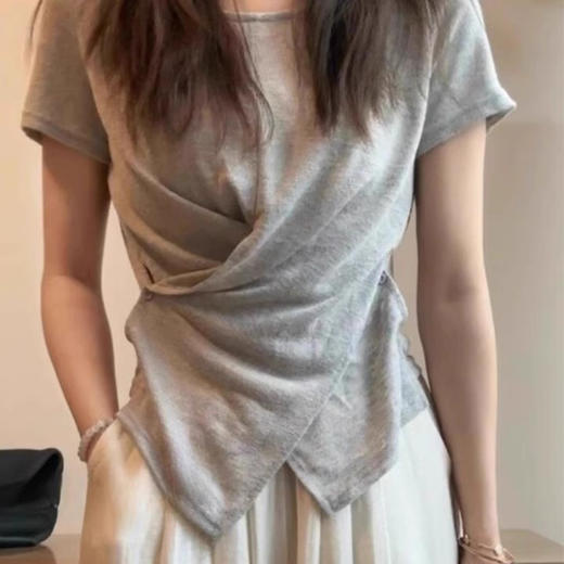 裁缝学苑AS515高级设计感T恤纸样交叉下摆纽扣收腰插肩袖服装打版裁剪 商品图1