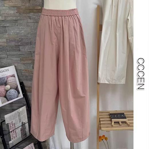 7.7清货，能接受不退拍 NO退 55229宽松版九分休闲直筒水洗棉哈伦显瘦阔腿香蕉裤-喜出 商品图3