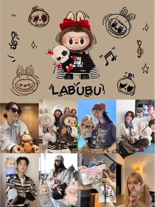 【LABUBU爆火拉布布包包合集】日系刺绣环保袋腰包、单肩斜挎包（送肩带） 商品图0