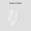 ROMI STUDIO 简约设计感不规则下摆舒适全棉短袖T恤 RWCRS64100 商品缩略图0