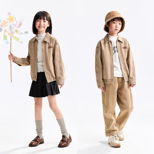 男女童夹克外套秋季新款安奈儿童装EM535502 商品图3