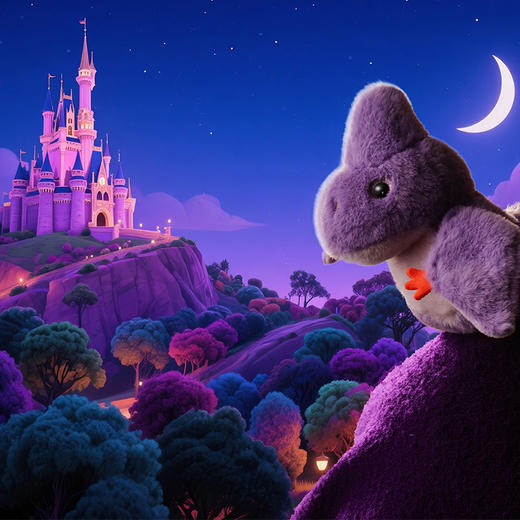 贝林自然世界磁吸站肩毛绒恐龙博物馆文创产品 商品图2