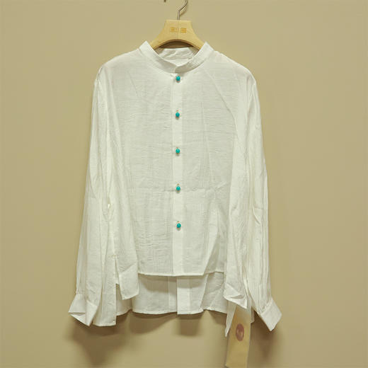 【抖音专属】开襟小衫（24710391-山矾） 商品图0