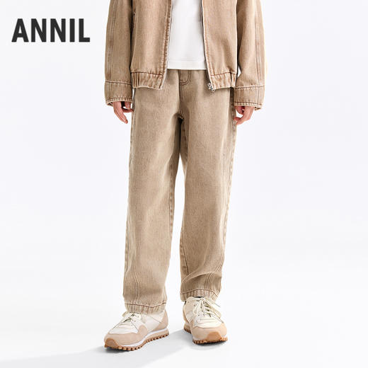 男童全腰梭织单裤秋季新款安奈儿童装EB536501 商品图0