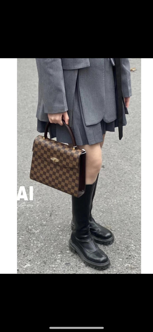 LV 中古 棕棋盘格 凯莉 手提包 商品图2