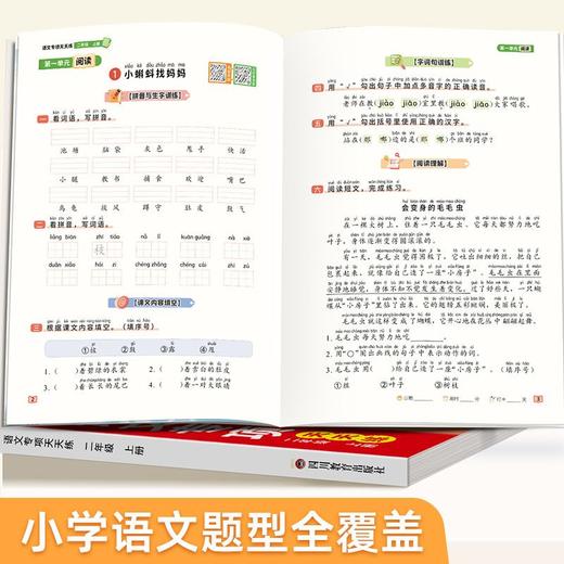 （会员）2025小学语文数学英语专项天天练1-6年级语文看拼音写词语阅读理解训练册 商品图5